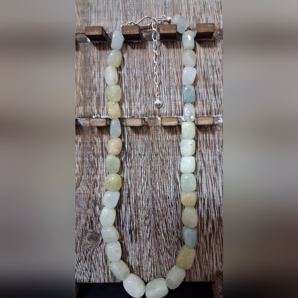 Jay King Mine Finds .925 Celadon Agate Graduated Bead Necklace